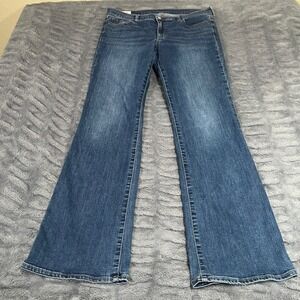 Gap Denim Perfect Boot Mid Rise Jeans 32 14R Blue Dark Wash Stretch Bootcut